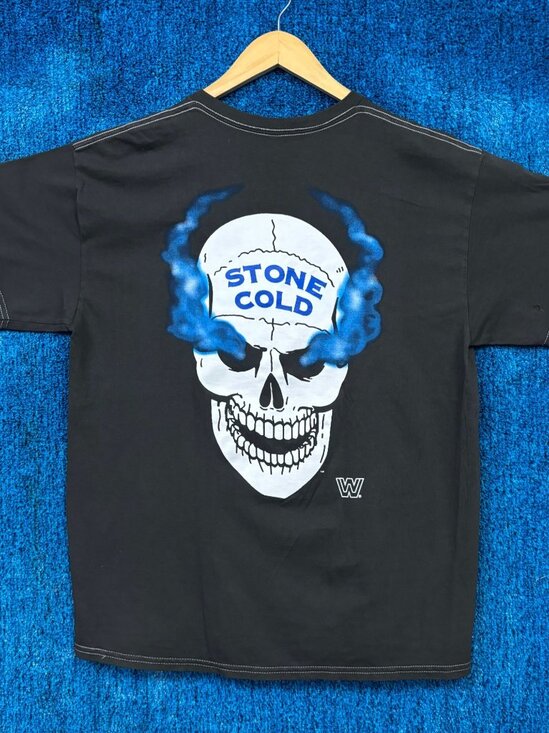 Stone Cold Smoking Skull Logo Austin 316 Oversized WWE Tee M - Picture 1 of 6
